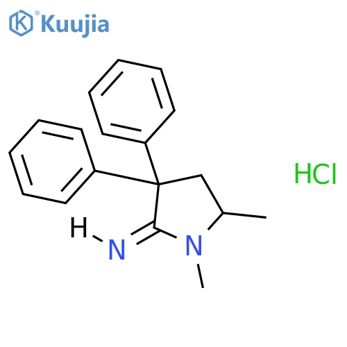 (2Z)-1,5-dimethyl-3,3-diphenylpyrrolidin-2-imine hydrochloride (1:1) structure