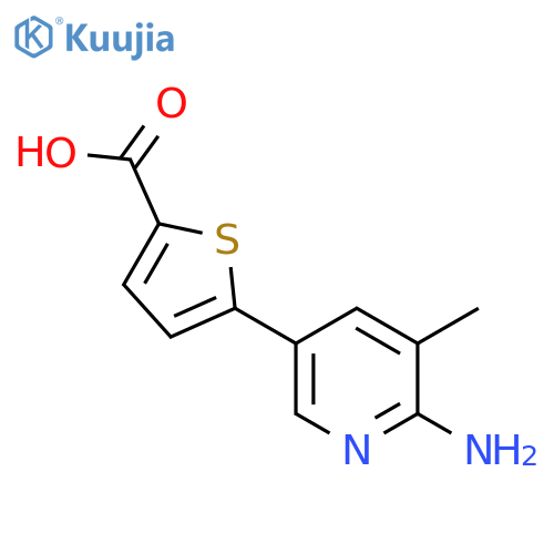 5-(6-Amino-5-methylpyridin-3-yl)thiophene-2-carboxylic acid structure