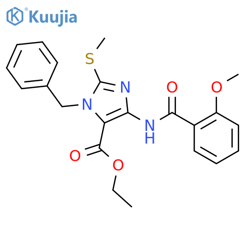 1H-Imidazole-5-carboxylic acid,4-[(2-methoxybenzoyl)amino]-2-(methylthio)-1-(phenylmethyl)-, ethylester structure