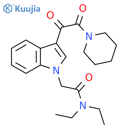 N,N-diethyl-2-{3-2-oxo-2-(piperidin-1-yl)acetyl-1H-indol-1-yl}acetamide structure