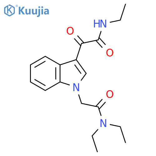 N,N-diethyl-2-{3-(ethylcarbamoyl)carbonyl-1H-indol-1-yl}acetamide structure