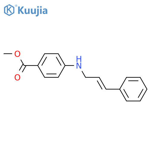 Benzoic acid, 4-[(3-phenyl-2-propenyl)amino]-, methyl ester structure