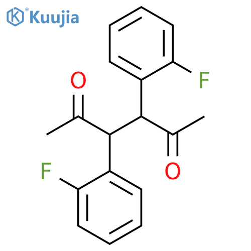 2,5-Hexanedione, 3,4-bis(2-fluorophenyl)- structure