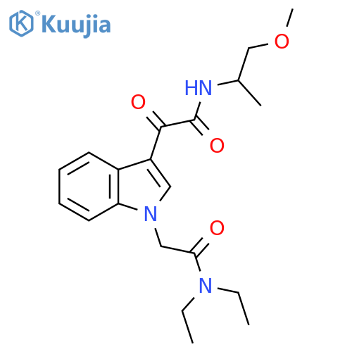 N,N-diethyl-2-(3-{(1-methoxypropan-2-yl)carbamoylcarbonyl}-1H-indol-1-yl)acetamide structure