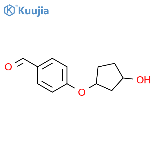Benzaldehyde, 4-[(3-hydroxycyclopentyl)oxy]- structure