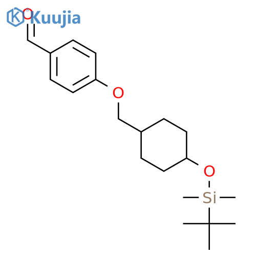 Benzaldehyde,4-[[trans-4-[[(1,1-dimethylethyl)dimethylsilyl]oxy]cyclohexyl]methoxy]- structure