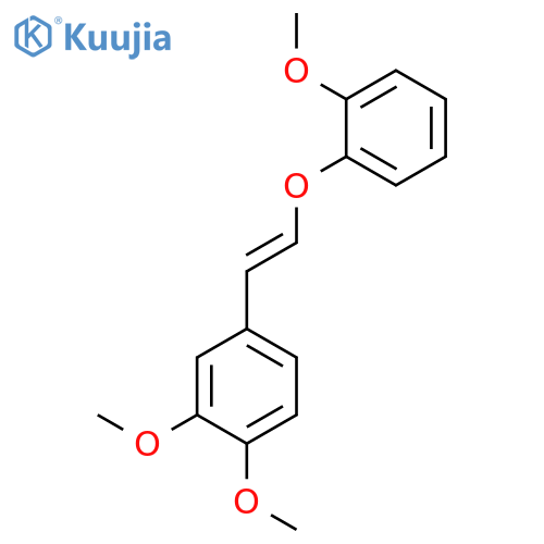 Benzene, 1,2-dimethoxy-4-[2-(2-methoxyphenoxy)ethenyl]- structure