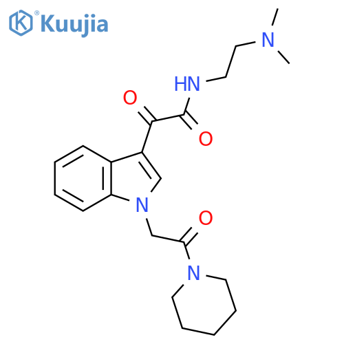 N-2-(dimethylamino)ethyl-2-oxo-2-{1-2-oxo-2-(piperidin-1-yl)ethyl-1H-indol-3-yl}acetamide structure