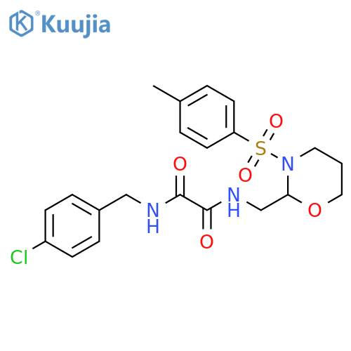 N'-(4-chlorophenyl)methyl-N-{3-(4-methylbenzenesulfonyl)-1,3-oxazinan-2-ylmethyl}ethanediamide structure