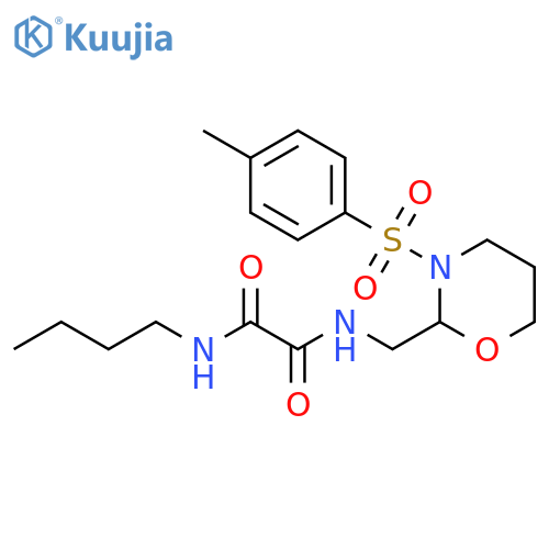 N-butyl-N'-{3-(4-methylbenzenesulfonyl)-1,3-oxazinan-2-ylmethyl}ethanediamide structure