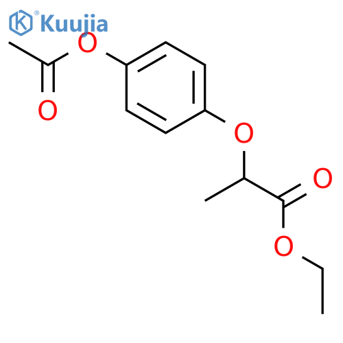 Propanoic acid, 2-[4-(acetyloxy)phenoxy]-, ethyl ester, (2R)- structure