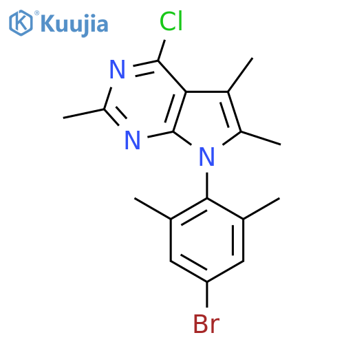 7-(4-Bromo-2,6-dimethylphenyl)-4-chloro-2,5,6-trimethyl-7H-pyrrolo[2,3-d]pyrimidine structure