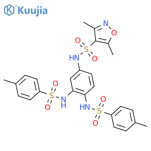 4-Isoxazolesulfonamide,N-[3,4-bis[[(4-methylphenyl)sulfonyl]amino]phenyl]-3,5-dimethyl- structure