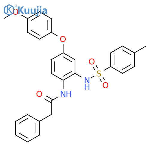 Benzeneacetamide,N-[4-(4-methoxyphenoxy)-2-[[(4-methylphenyl)sulfonyl]amino]phenyl]- structure