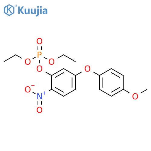 Phosphoric acid, diethyl 5-(4-methoxyphenoxy)-2-nitrophenyl ester structure