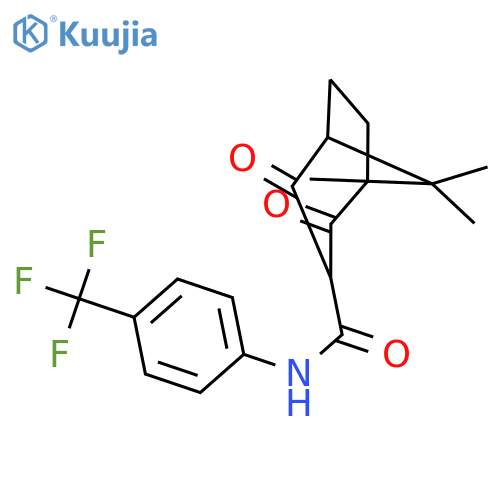 Bicyclo[3.2.1]octane-3-carboxamide,1,8,8-trimethyl-2,4-dioxo-N-[4-(trifluoromethyl)phenyl]-, (1S,3S,5R)- structure