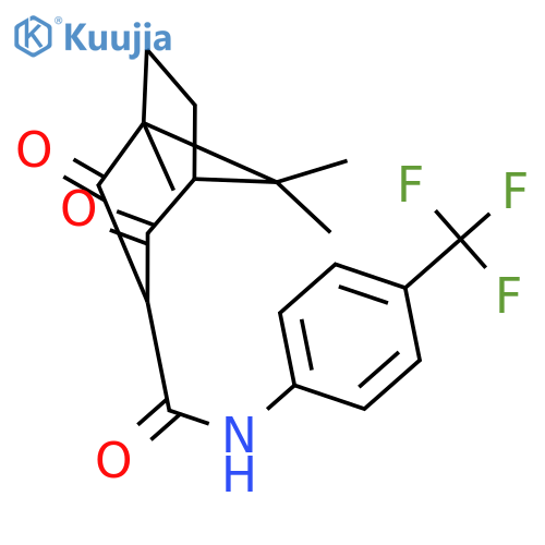 Bicyclo[3.2.1]octane-3-carboxamide,1,8,8-trimethyl-2,4-dioxo-N-[4-(trifluoromethyl)phenyl]- structure