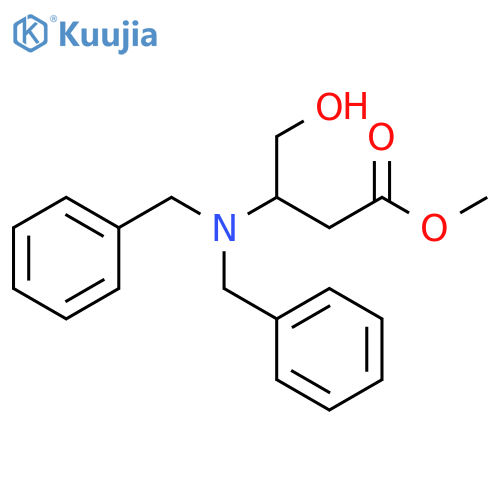 Butanoic acid, 3-[bis(phenylmethyl)amino]-4-hydroxy-, methyl ester structure