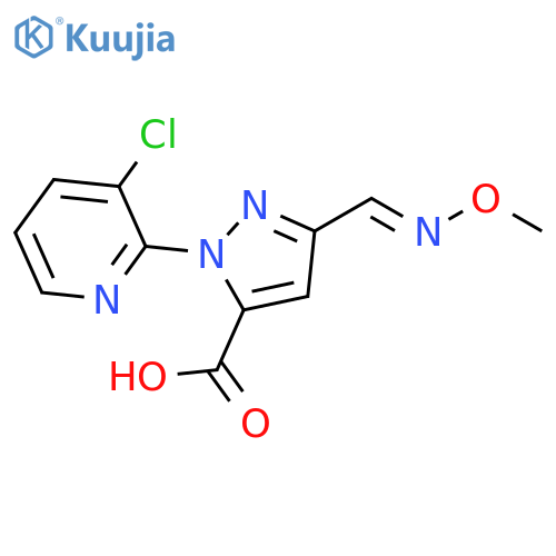 1H-Pyrazole-5-carboxylic acid,1-(3-chloro-2-pyridinyl)-3-[(methoxyimino)methyl]- structure