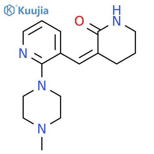 2-Piperidinone, 3-[[2-(4-methyl-1-piperazinyl)-3-pyridinyl]methylene]- structure