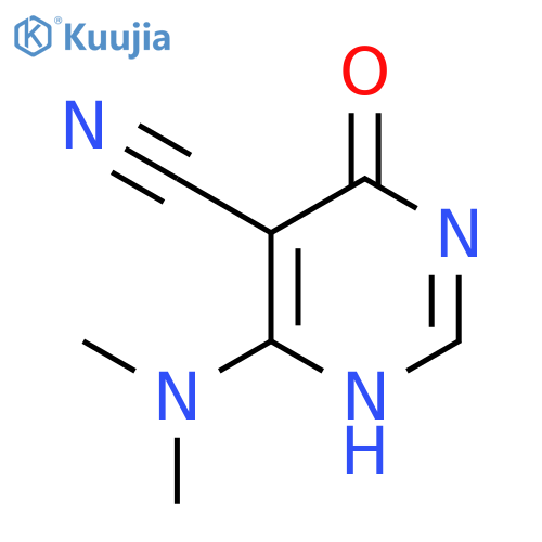 5-Pyrimidinecarbonitrile, 6-(dimethylamino)-1,4-dihydro-4-oxo- structure