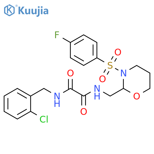 N'-(2-chlorophenyl)methyl-N-{3-(4-fluorobenzenesulfonyl)-1,3-oxazinan-2-ylmethyl}ethanediamide structure