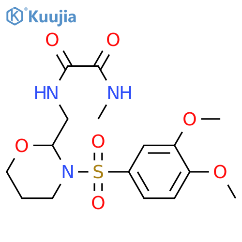 N'-{3-(3,4-dimethoxybenzenesulfonyl)-1,3-oxazinan-2-ylmethyl}-N-methylethanediamide structure