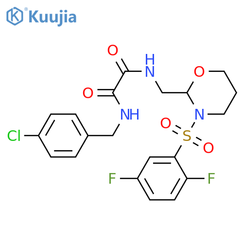N'-(4-chlorophenyl)methyl-N-{3-(2,5-difluorobenzenesulfonyl)-1,3-oxazinan-2-ylmethyl}ethanediamide structure