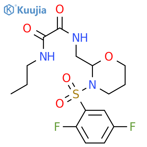 N'-{3-(2,5-difluorobenzenesulfonyl)-1,3-oxazinan-2-ylmethyl}-N-propylethanediamide structure