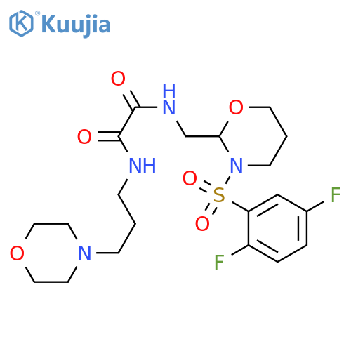 N-{3-(2,5-difluorobenzenesulfonyl)-1,3-oxazinan-2-ylmethyl}-N'-3-(morpholin-4-yl)propylethanediamide structure