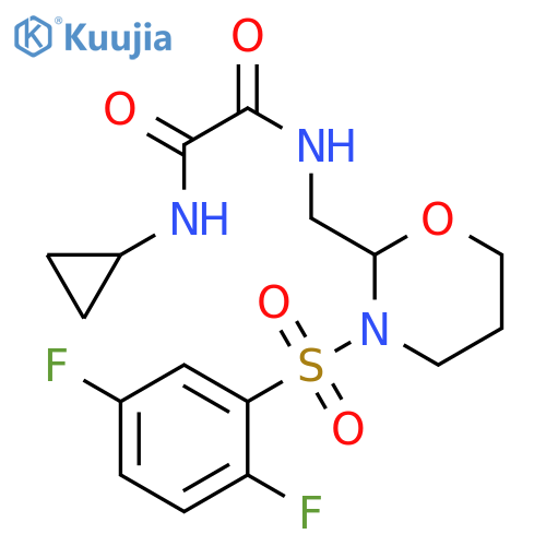 N-cyclopropyl-N'-{3-(2,5-difluorobenzenesulfonyl)-1,3-oxazinan-2-ylmethyl}ethanediamide structure
