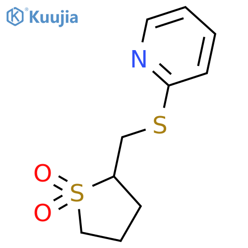 Pyridine, 2-[[(tetrahydro-1,1-dioxido-2-thienyl)methyl]thio]- structure