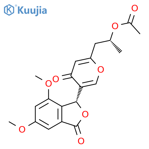 1(3H)-Isobenzofuranone,3-[6-[(2R)-2-(acetyloxy)propyl]-4-oxo-4H-pyran-3-yl]-4,6-dimethoxy-,(3R)- structure