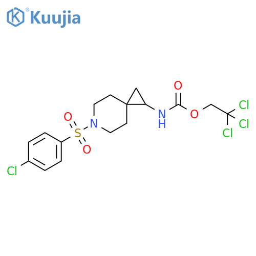 Carbamic acid, [6-[(4-chlorophenyl)sulfonyl]-6-azaspiro[2.5]oct-1-yl]-,2,2,2-trichloroethyl ester structure