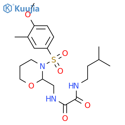 N'-{3-(4-methoxy-3-methylbenzenesulfonyl)-1,3-oxazinan-2-ylmethyl}-N-(3-methylbutyl)ethanediamide structure