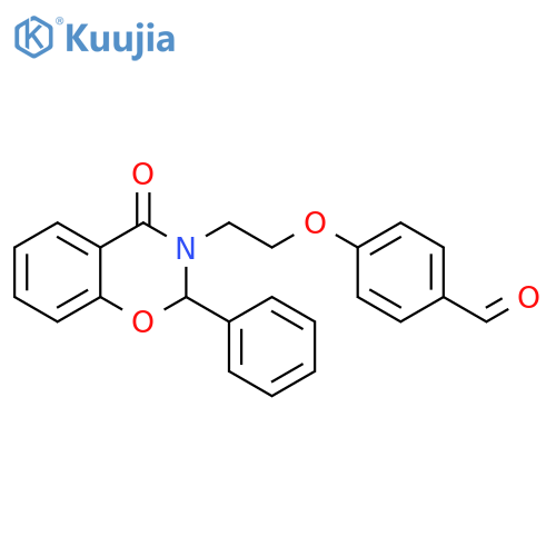 Benzaldehyde,4-[2-(4-oxo-2-phenyl-2H-1,3-benzoxazin-3(4H)-yl)ethoxy]- structure