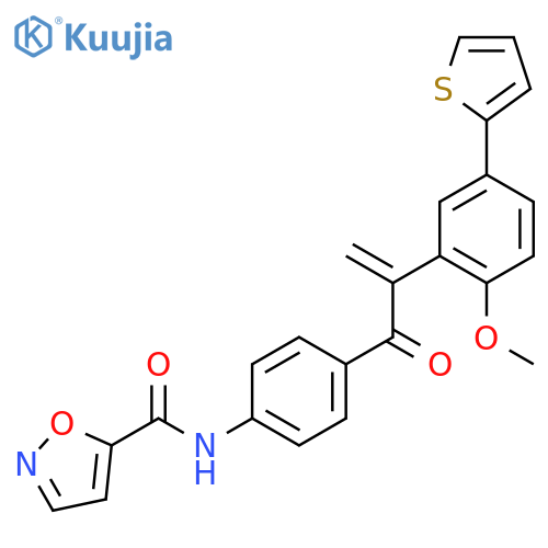 5-Isoxazolecarboxamide,N-[4-[2-[2-methoxy-5-(2-thienyl)phenyl]-1-oxo-2-propenyl]phenyl]- structure