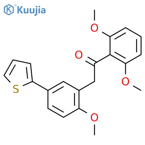Ethanone, 1-(2,6-dimethoxyphenyl)-2-[2-methoxy-5-(2-thienyl)phenyl]- structure