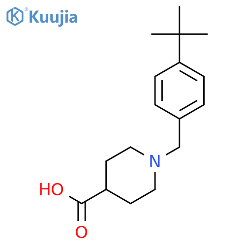1-[(4-tert-butylphenyl)methyl]piperidine-4-carboxylic Acid structure