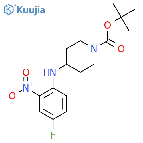 Tert-Butyl 4-(4-fluoro-2-nitrophenylamino)piperidine-1-carboxylate structure
