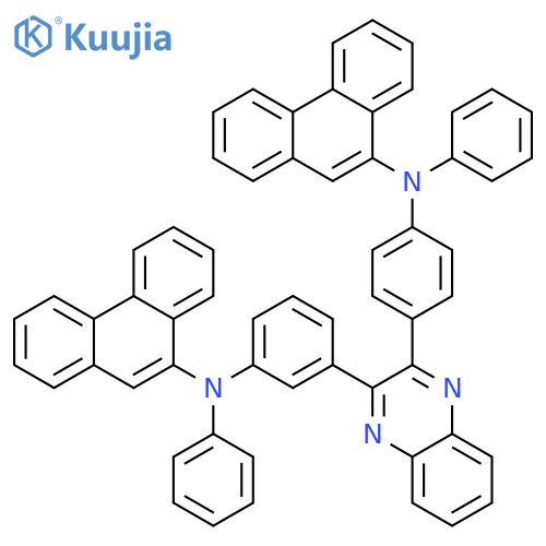 9-Phenanthrenamine,N-[3-[3-[4-(9-phenanthrenylphenylamino)phenyl]-2-quinoxalinyl]phenyl]-N-phenyl- structure