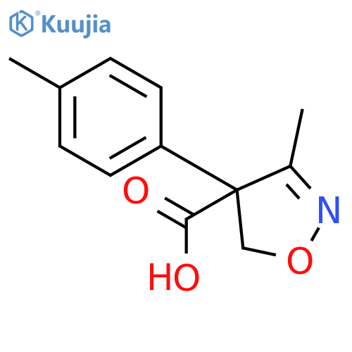 4-Isoxazolecarboxylicacid, 4,5-dihydro-3-methyl-4-(4-methylphenyl)-, (-)- structure
