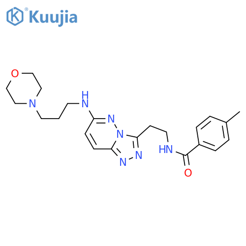 4-methyl-N-2-(6-{3-(morpholin-4-yl)propylamino}-1,2,4triazolo4,3-bpyridazin-3-yl)ethylbenzamide structure