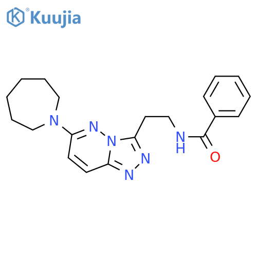 N-{2-6-(azepan-1-yl)-1,2,4triazolo4,3-bpyridazin-3-ylethyl}benzamide structure