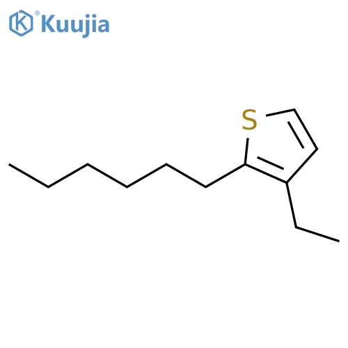 Thiophene, 3-ethyl-2-hexyl- structure