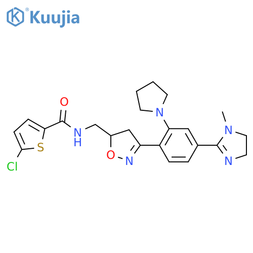 2-Thiophenecarboxamide,5-chloro-N-[[3-[4-(4,5-dihydro-1-methyl-1H-imidazol-2-yl)-2-(1-pyrrolidinyl)phenyl]-4,5-dihydro-5-isoxazolyl]methyl]- structure