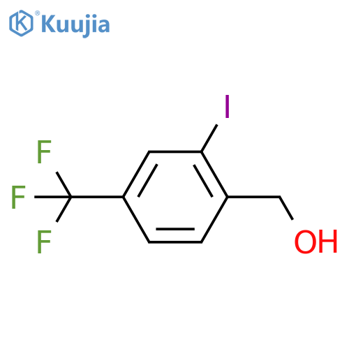 [2-iodo-4-(trifluoromethyl)phenyl]methanol structure