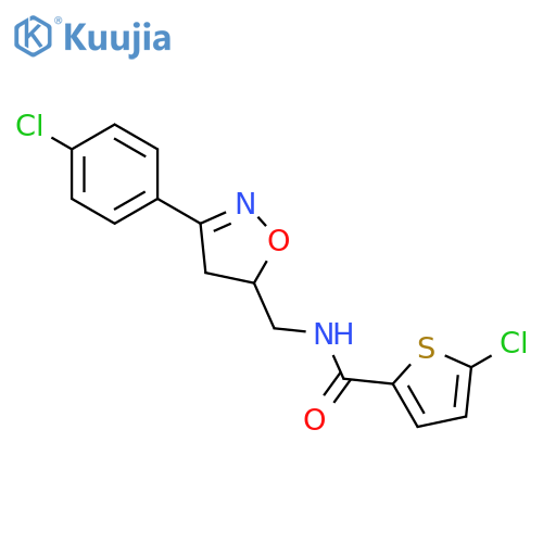 2-Thiophenecarboxamide,5-chloro-N-[[3-(4-chlorophenyl)-4,5-dihydro-5-isoxazolyl]methyl]- structure