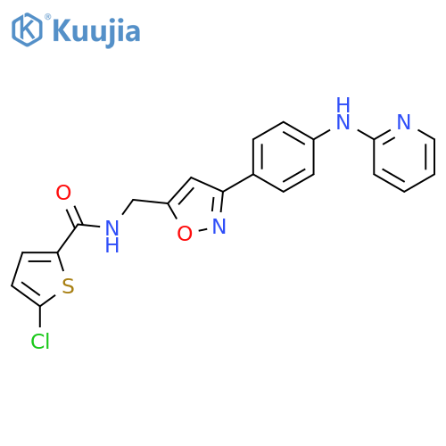 2-Thiophenecarboxamide,5-chloro-N-[[3-[4-(2-pyridinylamino)phenyl]-5-isoxazolyl]methyl]- structure