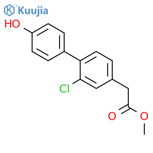 [1,1'-Biphenyl]-4-acetic acid, 2-chloro-4'-hydroxy-, methyl ester structure